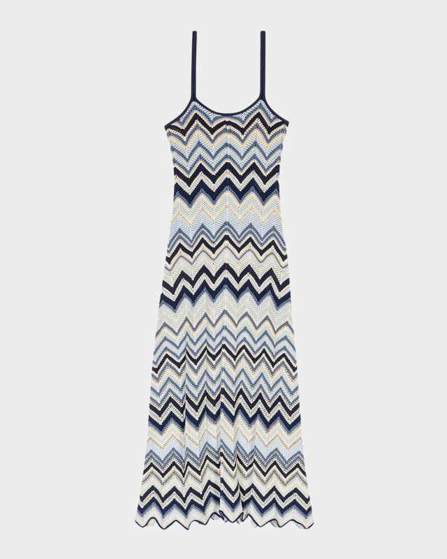 Rizag Chevron Knit Midi Dress